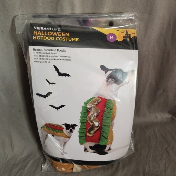 Halloween Hotdog Costume Pet Size Medium Dogs 20-50 lb - Picture 2 of 10